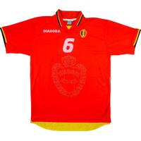 1996-97 Belgium Match Issue Home Shirt #6