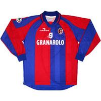 1998-99 Bologna L/S Match Issue Home Shirt Boselli #13