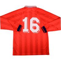 1998-99 Norway Match Issue Home L/S Shirt #16