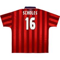 1997 99 england away shirt scholes 16 good xxl