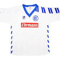 1993 94 karlsruhe match worn uefa cup home shirt 6 rolff v psv