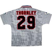 1995 96 manchester united match issue away shirt thornley 29