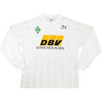 1990-91 Werder Bremen Match Issue Home L/S Shirt #5