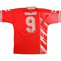 1994-96 Denmark Home Shirt Povlsen #9 Y