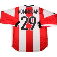 1998-99 PSV Match Issue Champions League Home L/S Shirt Rommedahl #29