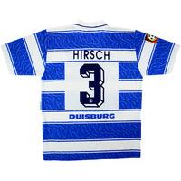 1996-97 MSV Duisburg Match Worn Home Shirt Hirsch #3 (v Stuttgart)