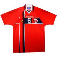 1997 Norway Match Worn Home Shirt #5 (Bjornebye) v Finland