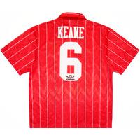 1992-93 Nottingham Forest Home Shirt Keane #6 (Excellent) M