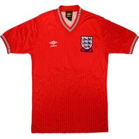 1986-87 England U-18 Match Issue Away Shirt #15 (Robins)