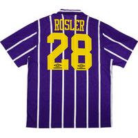 1993 94 manchester city away shirt rosler 28 excellent l