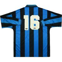 1994 95 inter milan match issue home ls shirt 16