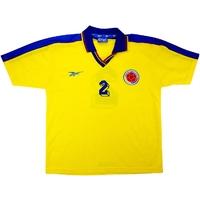 1998 colombia match worn home shirt 2 crdoba v scotland