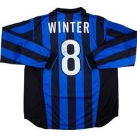 1998-99 Inter Milan Match Issue Signed Home L/S Shirt Winter #8