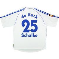 1999 00 schalke match issue third shirt de kock 25