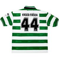 1999-00 Sporting Lisbon Match Issue Home Shirt Vasco Faísca #44 (v Barcelona)