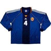 1999 Spain U-21 Match Worn Away L/S Shirt #4 (Albelda) v Holland