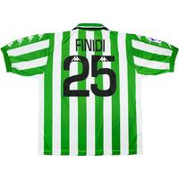 1999 00 real betis match worn home shirt finidi 25 v barcelona