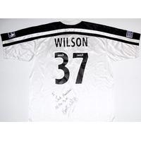 1999-00 Motherwell Match Issue Signed Third Shirt Wilson #37 XL