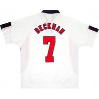 1997-98 England Home Shirt Beckham #7 (Excellent) L