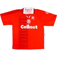 1996-97 Middlesbrough \'Coca-Cola Cup Finalists\' Home Shirt (Excellent) XL