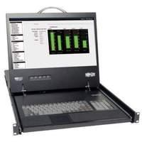 19 Inch Lcd Rack Console Single Rail With 8 Port Ps2/ Vga Cat5 Kvm Switch