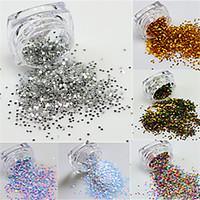 1Bottle Hot Fashion Colorful Thin Round Slice Nail Art 3d Glitter Paillette Colorful Nail Sparkling Decoration Tips For Nail Beauty Y01-09