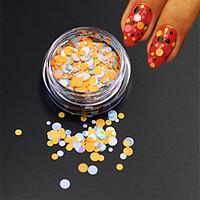 1bottle fashion nail art beauty colorful round thin slice glitter roun ...