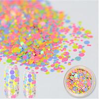 1bottle Fashion DIY New Nail Art Decorations Mini Round Thin Paillette Colorful Design Sticker for Gel Polish Nail Glitter P39