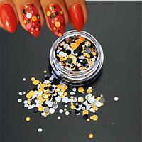 1Bottle Fashion Nail Art DIY Beauty Glitter Round Paillette Decoration Colorful Round Slice P33