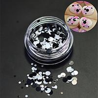 1Bottle Fashion Nail Art Laser Glitter Round Paillette Nail Art DIY Beauty Round Slice Decoration P17