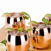 1c hammered copper plated stainless steel moscow mule mug drum type be ...