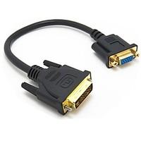 1ft 0.3M DVI DVI-I Male to VGA Female Cable for Computer SVGA Converter