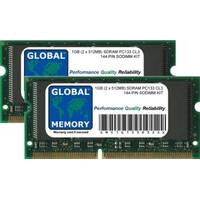 1GB (2 x 512MB) PC133 133MHz 144-Pin Sdram Sodimm Memory Ram Kit for Powerbook G3 & Titanium Powerbook G4