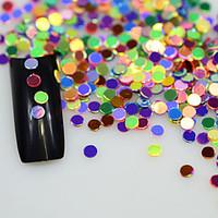 1g new mini round thin paillette colorful design nail art decorations  ...