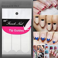 1Lot18 Packs Nail Decoration Nail Art Tips Nail Sticker Nail Art Form Fringe Guides Sticker Diy French Manicure