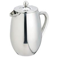 1l Le\'xpress Double Walled Stainless Steel Eight Cup Cafetiere