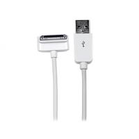 1m (3 ft) Down Angle Apple 30-pin Dock Connector to USB Cable for iPhone / iPod / iPad with Stepped Connector