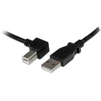 1m usb 20 a to left angle b cable male to male