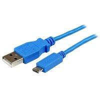 1m Blue Mobile Charge Sync Usb To Slim Micro Usb Cable For Smartphones And Tablets - A To Micro B