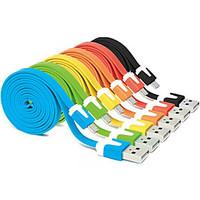 1m colorful usb 20 male to micro usb 20 male flat cable for samsung hu ...