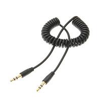 1M 3.3FT 3.5mm Male to Male M/F Plug Jack Stereo Headphone Audio Coiled Extension Cable