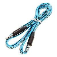 1m 33ft noodle flat auxiliary aux audio cable 35mm jack male to male c ...