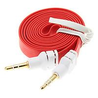 1M 3.3FT Noodle Flat Auxiliary Aux Audio Cable 3.5mm Jack Male to Male Cord