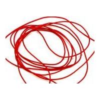 1mm Round Coloured Elastic Cord Red