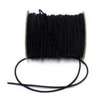 1mm Round Elastic Cord Black