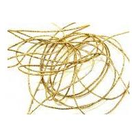 1mm round lurex metallic elastic cord gold