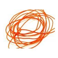 1mm Round Coloured Elastic Cord Orange