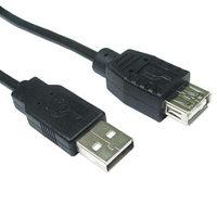 1m usb 20 extension cable black