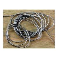 1mm Fine Metallic Cord Silver