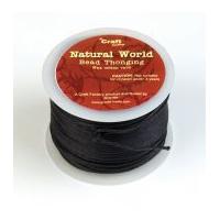 1mm Craft Factory Waxed Cotton Cord Black